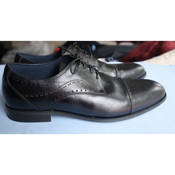 NEW Stacy Adams Bryant Cap Toe Dress Shoes Black Men 8.5 M Flex Zone Work Party main image 5